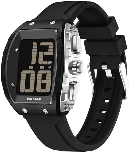 findtime Sprechende Uhr mit Großen Digital Zahlen für Sehbehinderte Blinde Menschen, Senioren Schwarz Armbanduhr Leicht zu Lesen von findtime