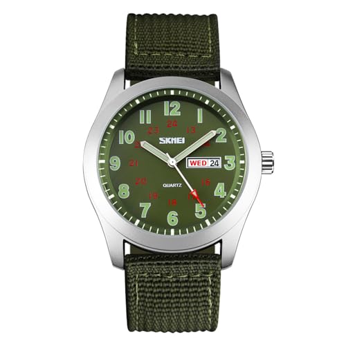 findtime Uhr Herren Sportuhren für Herren Mens Watches Outdoor Herrenuhren Armbanduhren Herren Analog Männer Uhren Nylon Armband von findtime