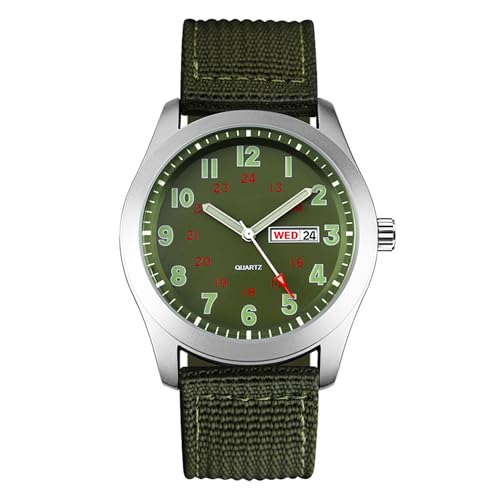findtime Uhr Herren Sportuhren für Herren Mens Watches Outdoor Herrenuhren Armbanduhren Herren Analog Männer Uhren Nylon Armband, 223GN von findtime