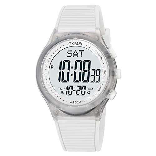findtime Digitaluhr Damen Damenuhr Digital Armbanduhr Damen mit Weichem Gummiarmband und LED-Leuchtdisplay von findtime