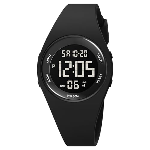 findtime Uhren Herren Armbanduhr Herrenuhr Digital Uhr Watches for Men Sportuhren für Herren Outdoor Digitaluhr mit Weichem Gummiarmband und LED-Leuchtdisplay von findtime