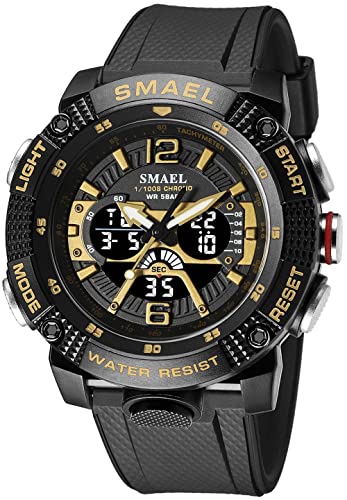 findtime Uhren Herren Sport Militär Digitaluhr Armbanduhren LED Outdoor Sportuhr 5ATM Wasserdicht Tactical Watch Wecker Kalender Stoppuhr Datum Analog Digital Uhr Männer Jungen Groß von findtime