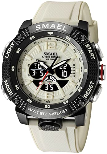 findtime Uhren Herren Sport Militär Digitaluhr Armbanduhren LED Outdoor Sportuhr 5ATM Wasserdicht Tactical Watch Wecker Kalender Stoppuhr Datum Analog Digital Uhr Männer Jungen Groß von findtime