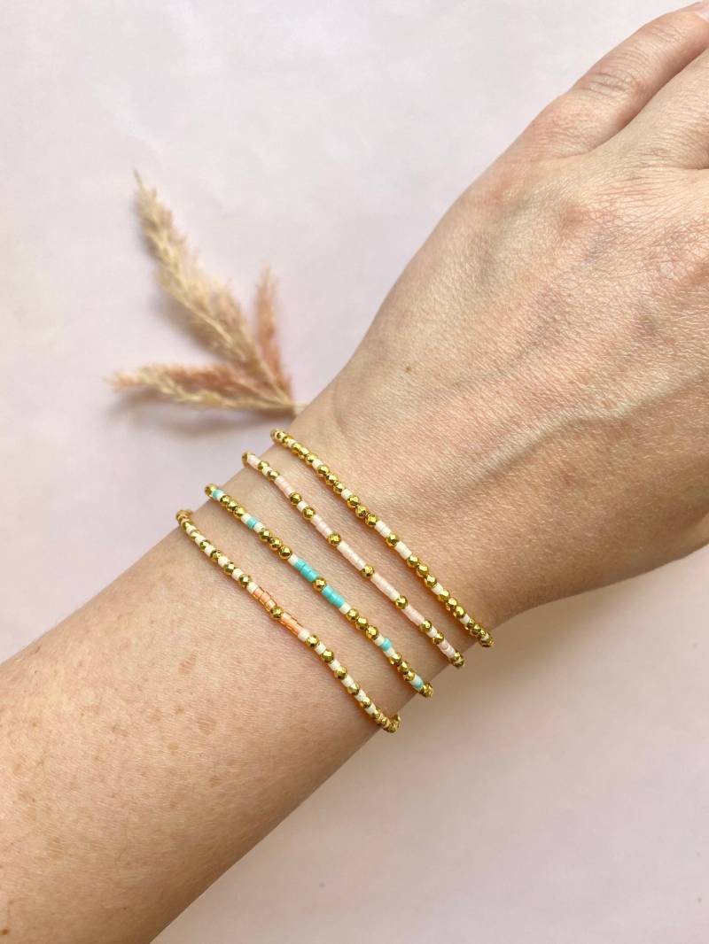 Armband | Boho Bunt Hämatit Gold Armband | Boho Bunt Hämatit Gold von finehappychains