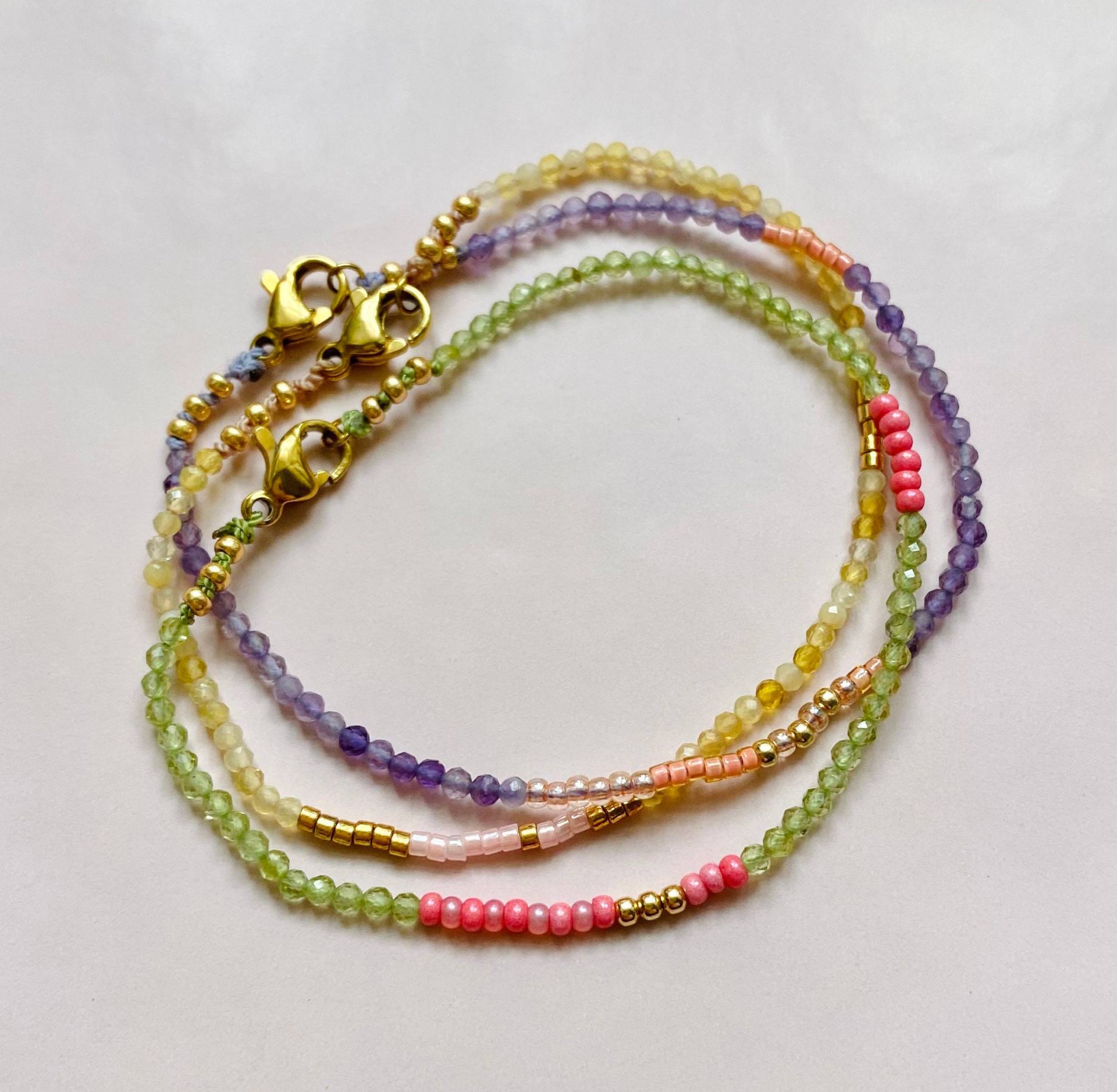 Armband | Boho Edelstein, Delica Glasperlen Handgemacht Armband | Boho Edelstein, Delica Glasperlen Handgemacht von finehappychains