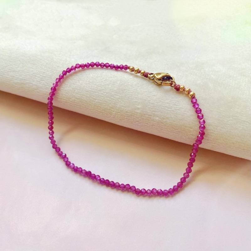 Armband | Edelstein Rubin Geburtsstein Handgemacht Armband | Edelstein Rubin Geburtsstein Handgemacht von finehappychains