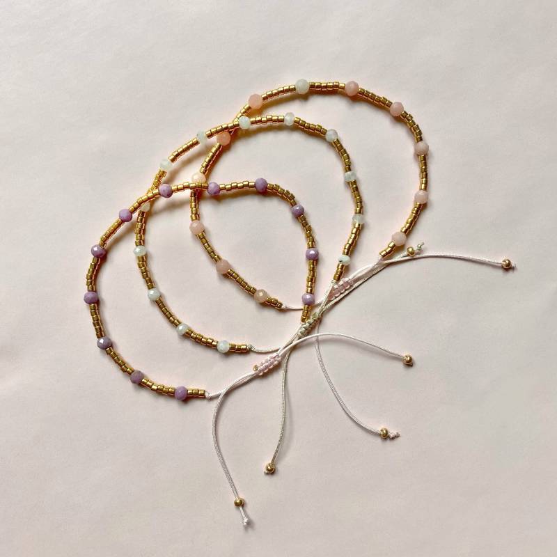 Armband | Tabea Edelstein Glasperlen Süßwasserperlen Makramee Knoten Handgemacht Armband | Tabea Edelstein Glasperlen Süßwasserperlen Makramee Knoten Handgemacht von finehappychains