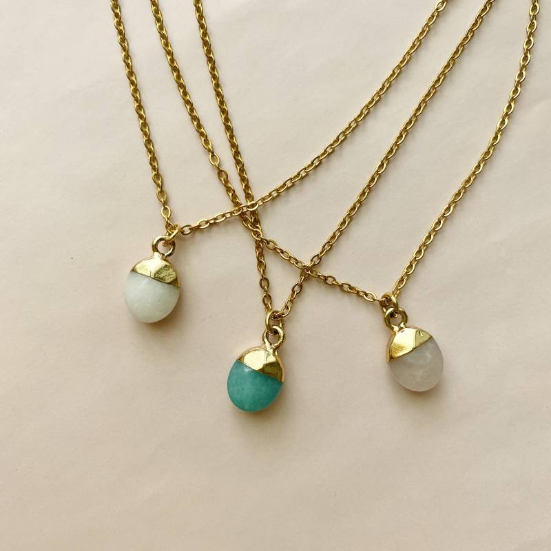 Halskette | Edelstahl Vergoldet Mit Edelstein-Anhänger Halskette | Edelstahl Vergoldet Mit Edelstein-Anhänger von finehappychains