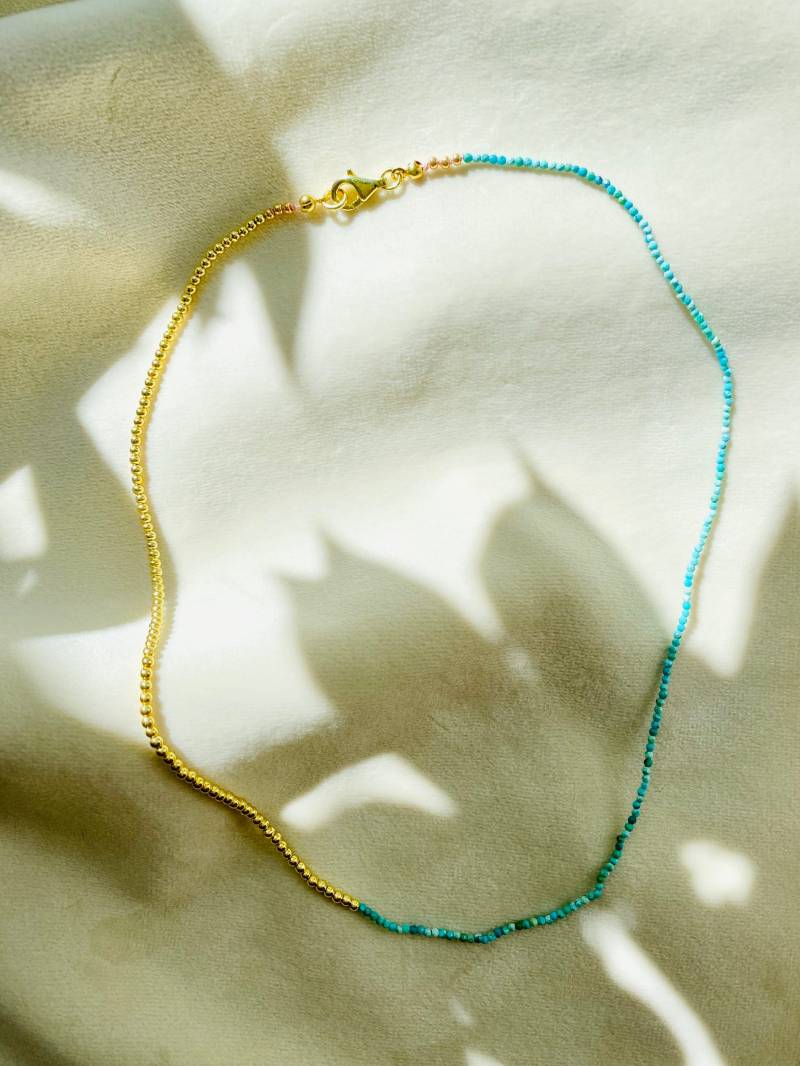 Halskette | Edelstein Türkis Und Hämatit Halskette | Edelstein Türkis Und Hämatit von finehappychains