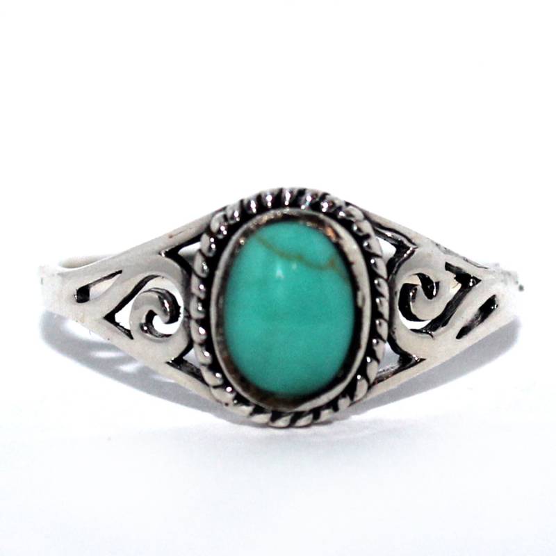 Antiker Vintage-Stil Echter Natürlicher Türkis Ring Aus Massivem 925Er Sterlingsilber Antiker Vintage-Stil Echter Natürlicher Türkis Ring Aus Massivem 925Er Sterlingsilber von finejewelleryshop