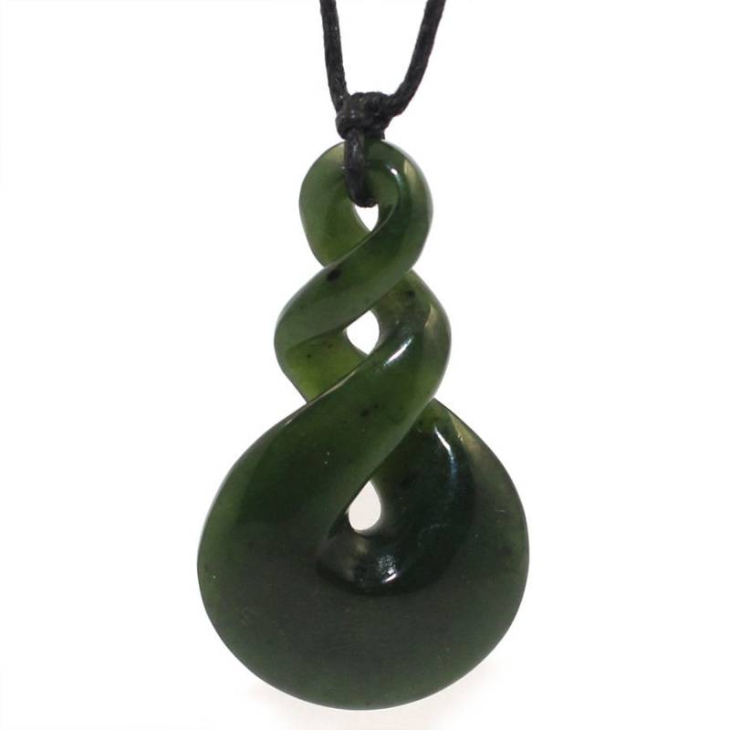 Autorität Echte Natürliche Nz Maori Twist Greenstone Anhänger - Freundschaft Autorität Echte Natürliche Nz Maori Twist Greenstone Anhänger - Freundschaft von finejewelleryshop