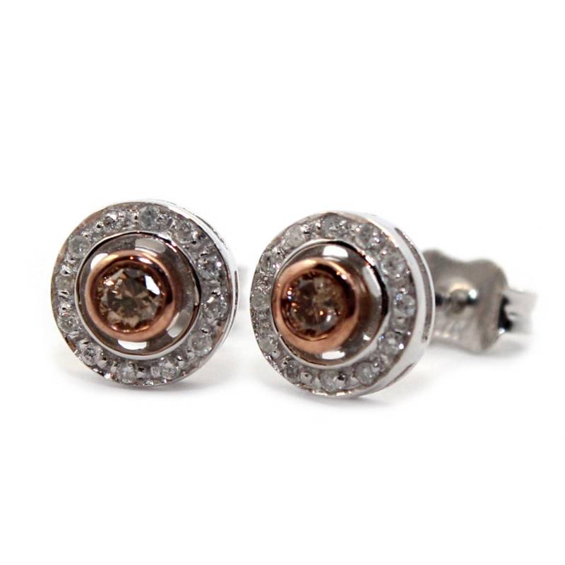 Echte Natürliche Diamant 0, 28Ct Halo 9K Solides Weißgold Ohrstecker Echte Natürliche Diamant 0, 28Ct Halo 9K Solides Weißgold Ohrstecker von finejewelleryshop