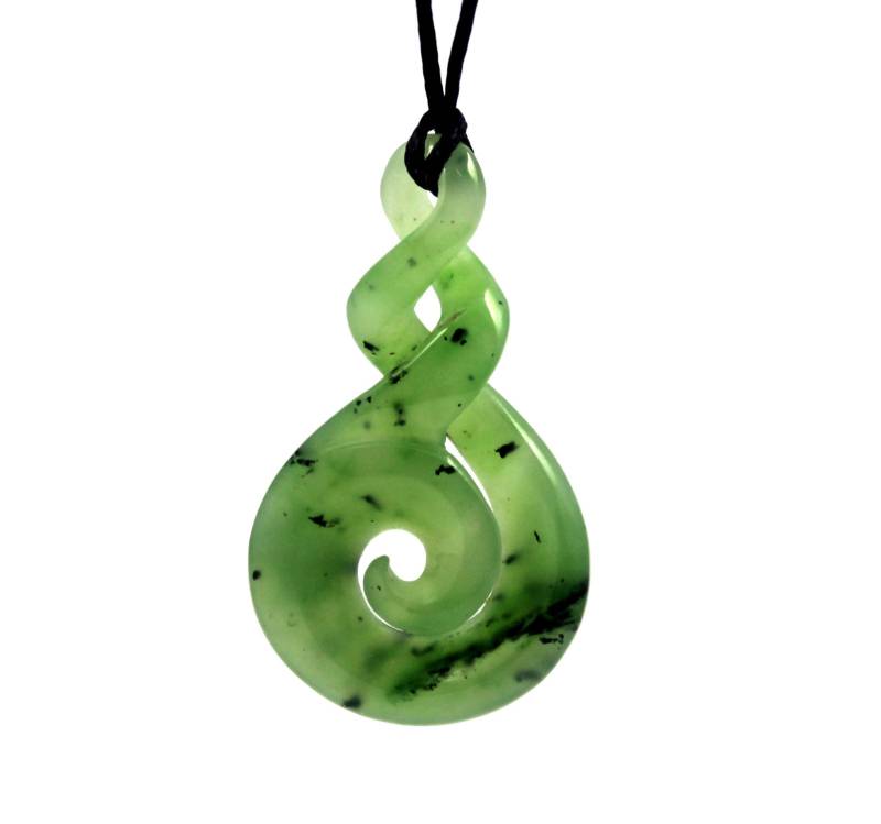 Echte Natürliche Nephrit Jade Maori Twist Und Koru Greenstone Anhänger Echte Natürliche Nephrit Jade Maori Twist Und Koru Greenstone Anhänger von finejewelleryshop
