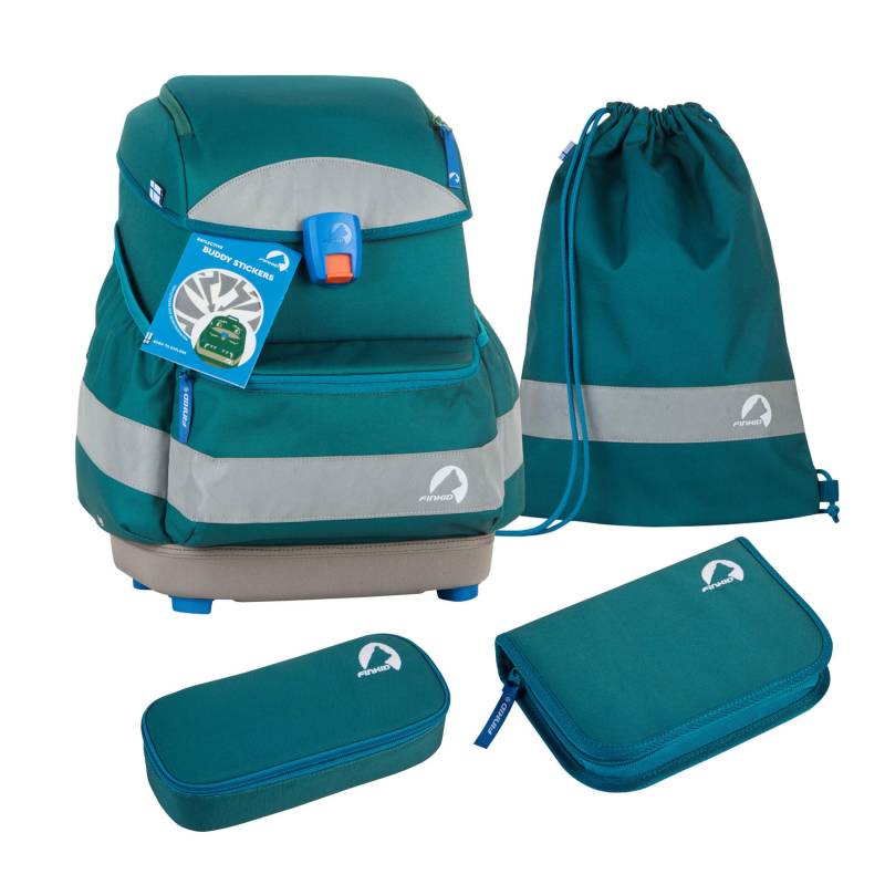 finkid - finkid BUDDY EKO SPORT 4tlg. Schulranzenset - deep jungle/mosaic Koffer24 von finkid
