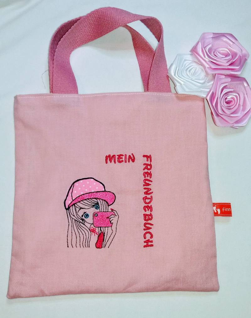 Freundebuchtasche Freundebuch-Tasche Meine Freunde Selfie-Mädchen Oder Ballerina Mit Sternen von finnundfinchen