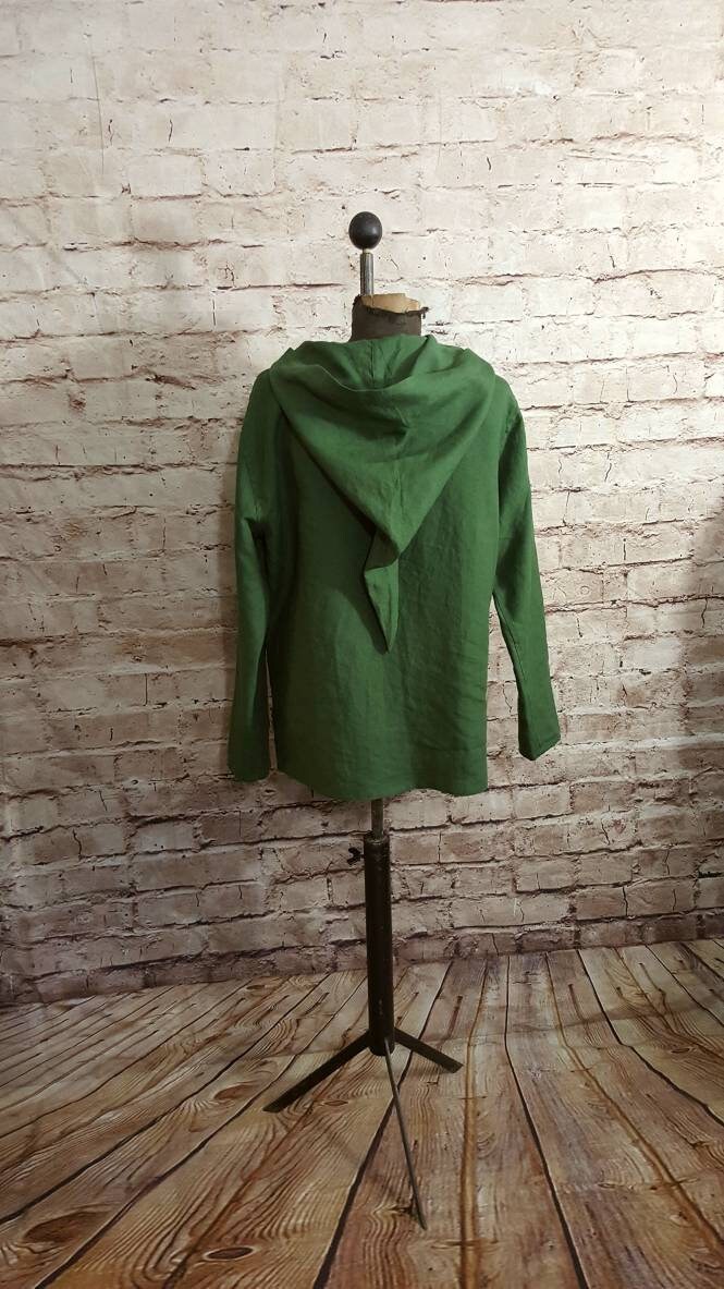 Hemd Aus Leinen Mit Kapuze, Leinenhemd Grün, Mittelalter, Larp, Wikinger, Fantasy, Sca Hemd Aus Leinen Mit Kapuze, Leinenhemd Grün, Mittelalter, Larp, Wikinger, Fantasy, Sca von finsterbuschkleider