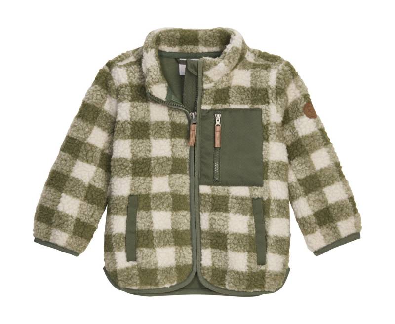 first instinct by killtec Fleecejacke FIOW 50 MNS FLC JCKT Sherpa Fleecejacke mit Karomuster, Kinnschutz und Namensetikett von first instinct by killtec