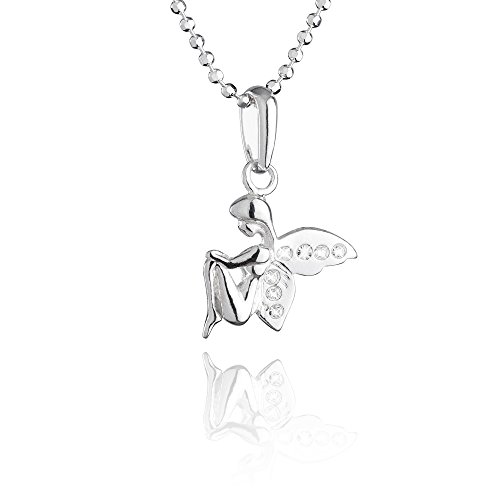 fish 925 Sterling Silber Kinder Halskette Mit Engelanhänger Für Junge Und Mädchen von fish