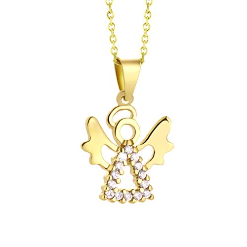 fish Goldene Schutzengel Halskette Mit Anmutigem Anhänger Aus Hochwertigem Material von fish