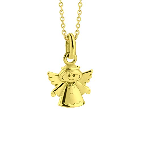 fish Mädchen Hals-Goldkette 333 Gold Anhänger Schutz-Engel Längen-verstellbar Schmucketui Baby Geschenk von fish