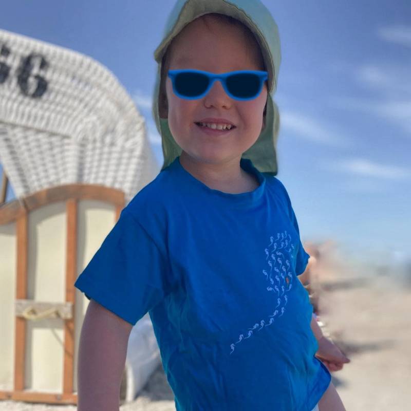 Buntes Kinder T-Shirt Mit Seepferdchen-Motiv | Bio-Baumwolle Nachhaltige Kindermode Geschenkidee Für Kleine Meer-Fans von fishandshipsberlin