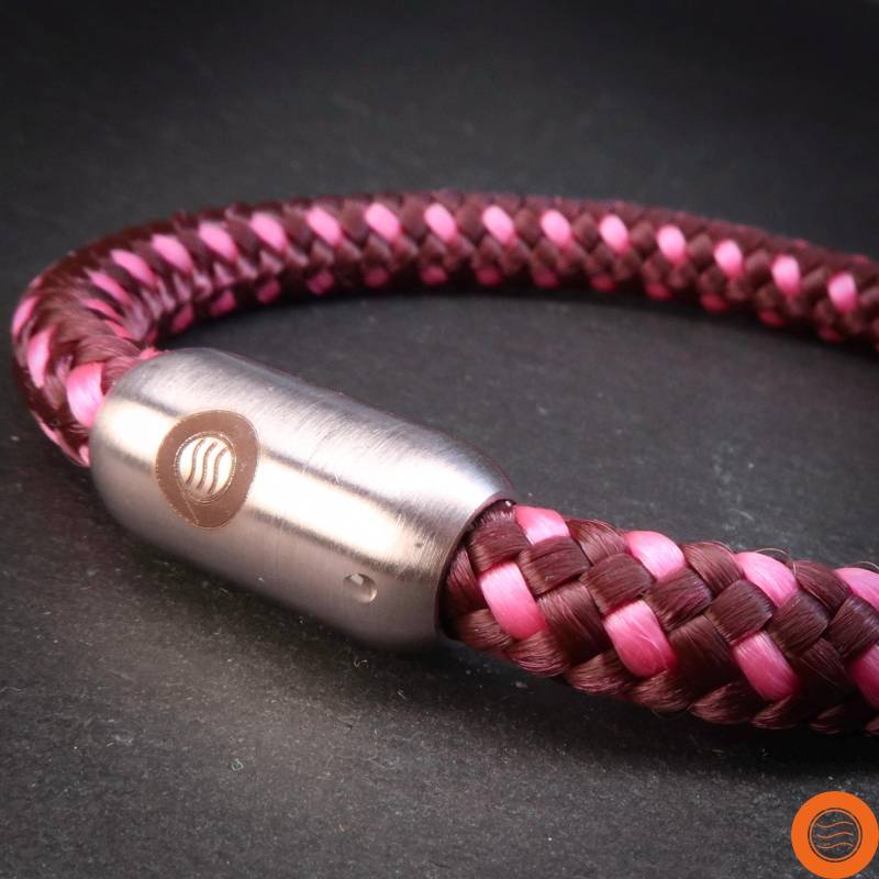 Segler Armband | Seglerarmband Als Partnerarmband Segeltau Freundschaftsarmband Geschenk Magnetverschluss Pink von fishandshipsberlin