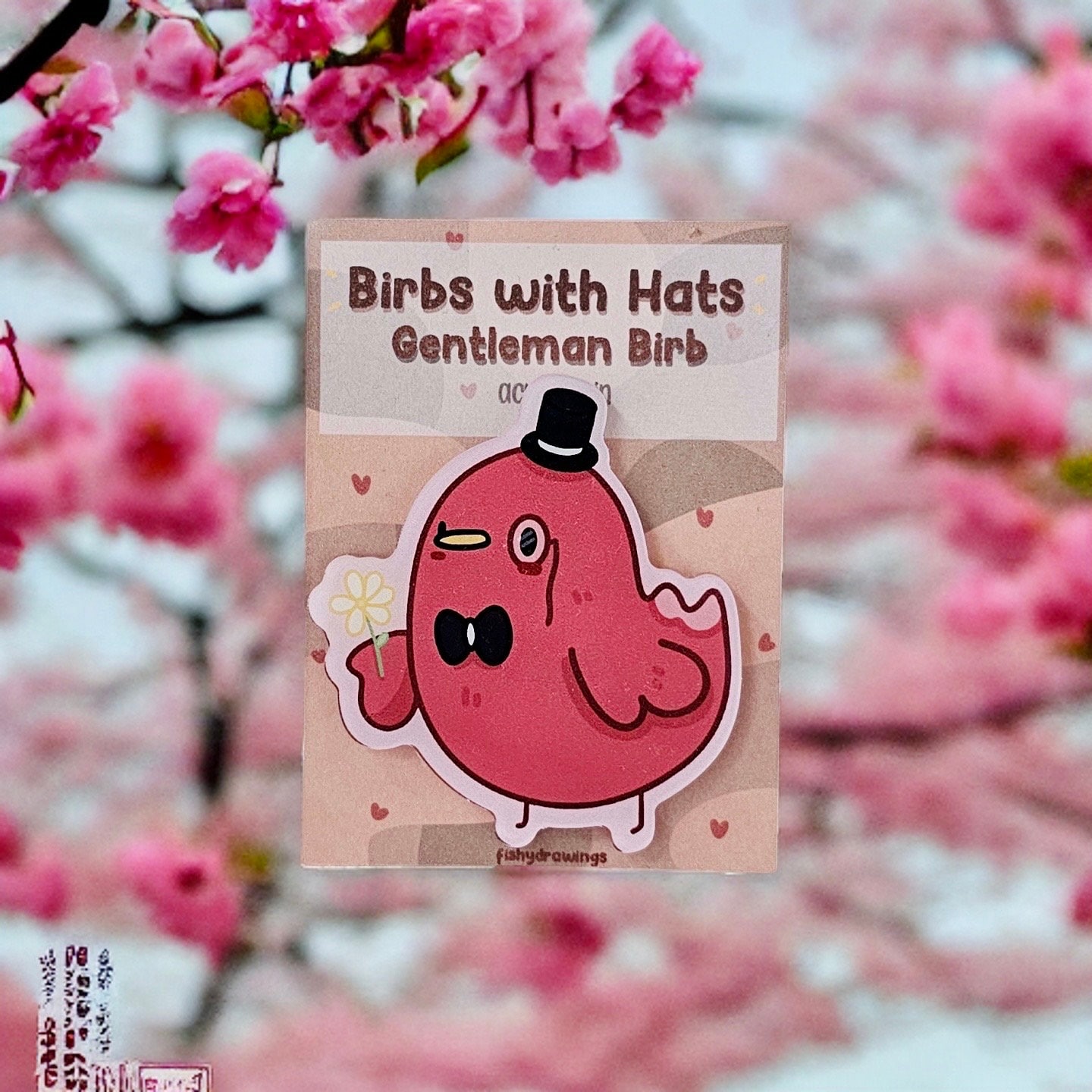 Arcylic Pin | Gentleman Bird Birbs With Hats Arcylic Pin | Gentleman Bird Birbs With Hats von fishydrawings