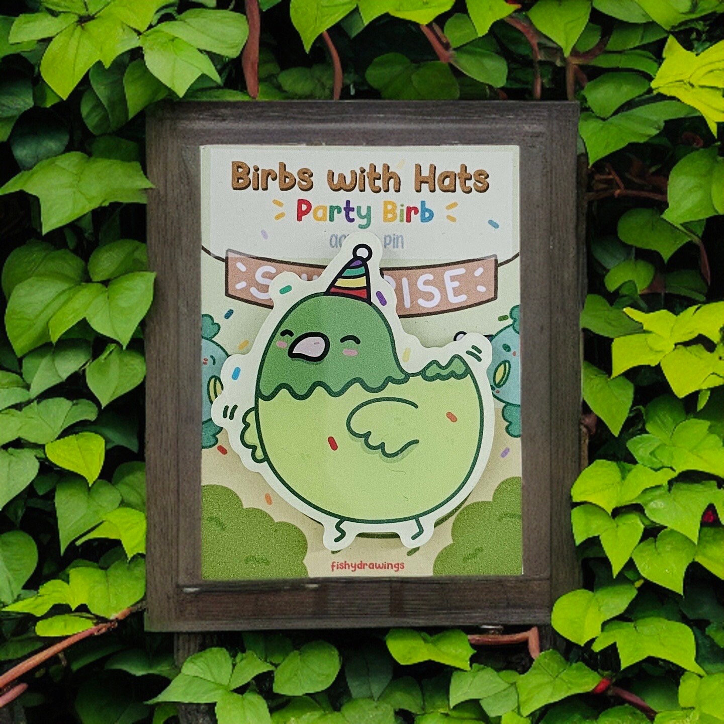 Arcylic Pin | Party Bird Birbs With Hats Arcylic Pin | Party Bird Birbs With Hats von fishydrawings