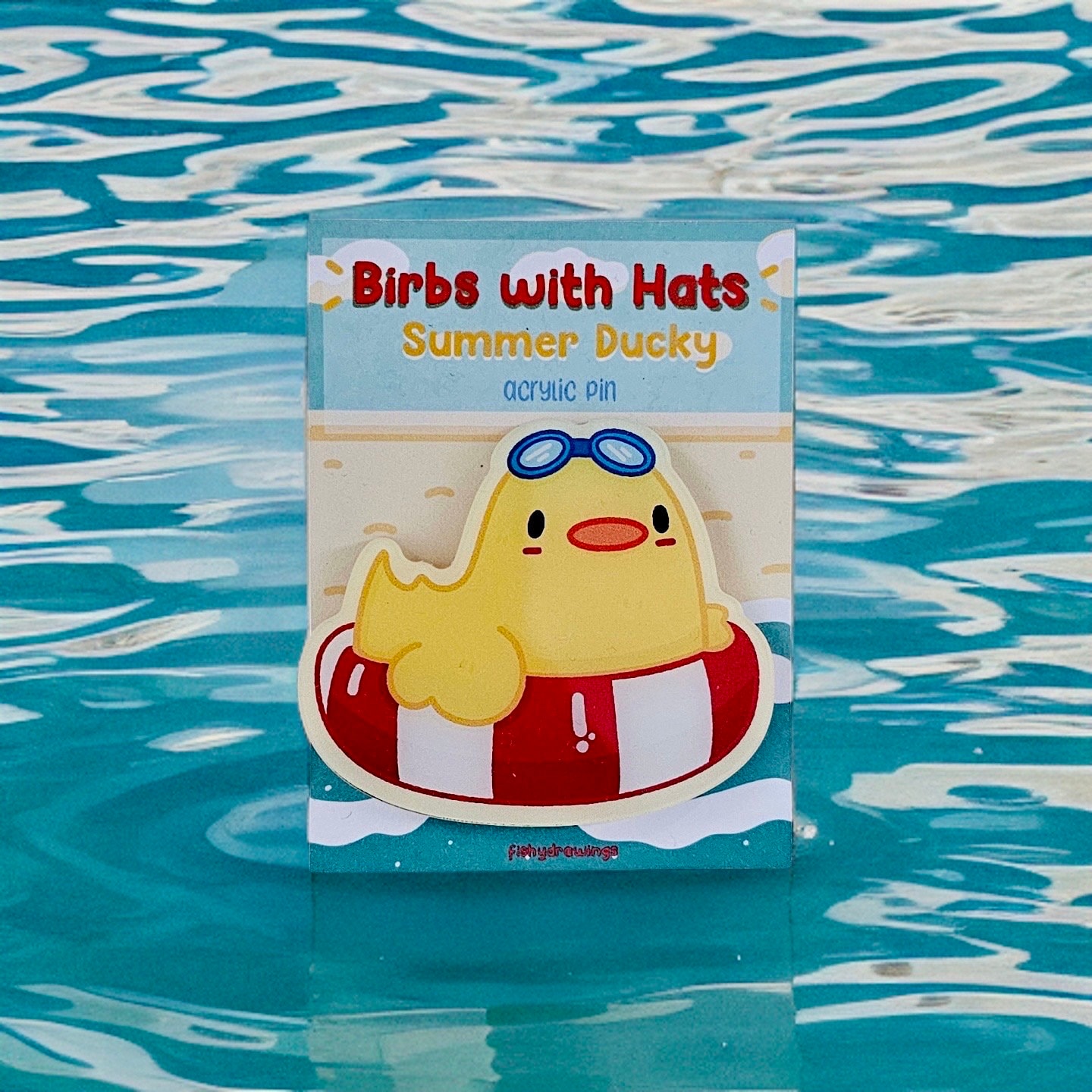 Arcylic Pin | Summer Ducky Birbs With Hats Arcylic Pin | Summer Ducky Birbs With Hats von fishydrawings