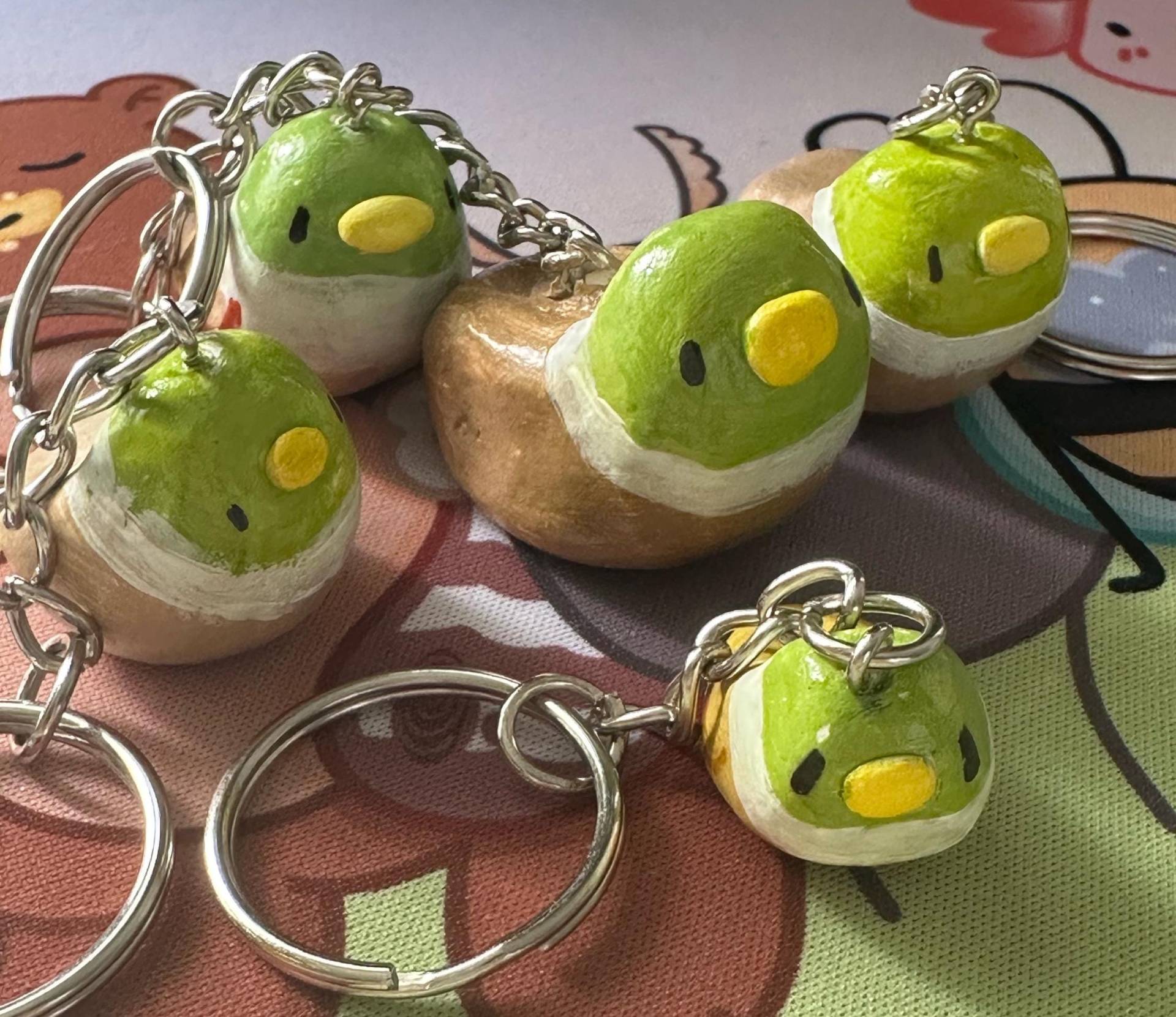 Duck Keychain, Cute Clay Figurine, Duck, Handmade Charm, Ducky Air Dry Keychain Duck Keychain, Cute Clay Figurine, Duck, Handmade Charm, Ducky Air Dry Keychain von fishydrawings