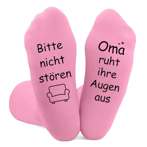 fiszdovb Beste Oma Geschenke Muttertagsgeschenk für Oma Geschenk Omas Geburtstageschenke für Omas lustige socken von Enkel,Geschenk Geburtstag Muttertag Weihnachten Mama Uroma Geschenkideen von fiszdovb