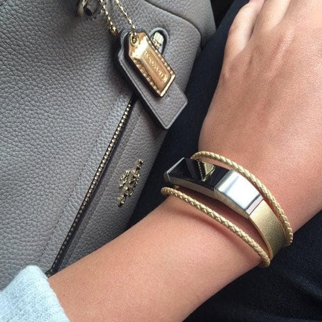 Fitbit Alta Armband Aurel - Gold Für Alta, Hr, Ace Schmuck Edelstahl Und Echtleder Hypoallergen von fitjewelsDesign