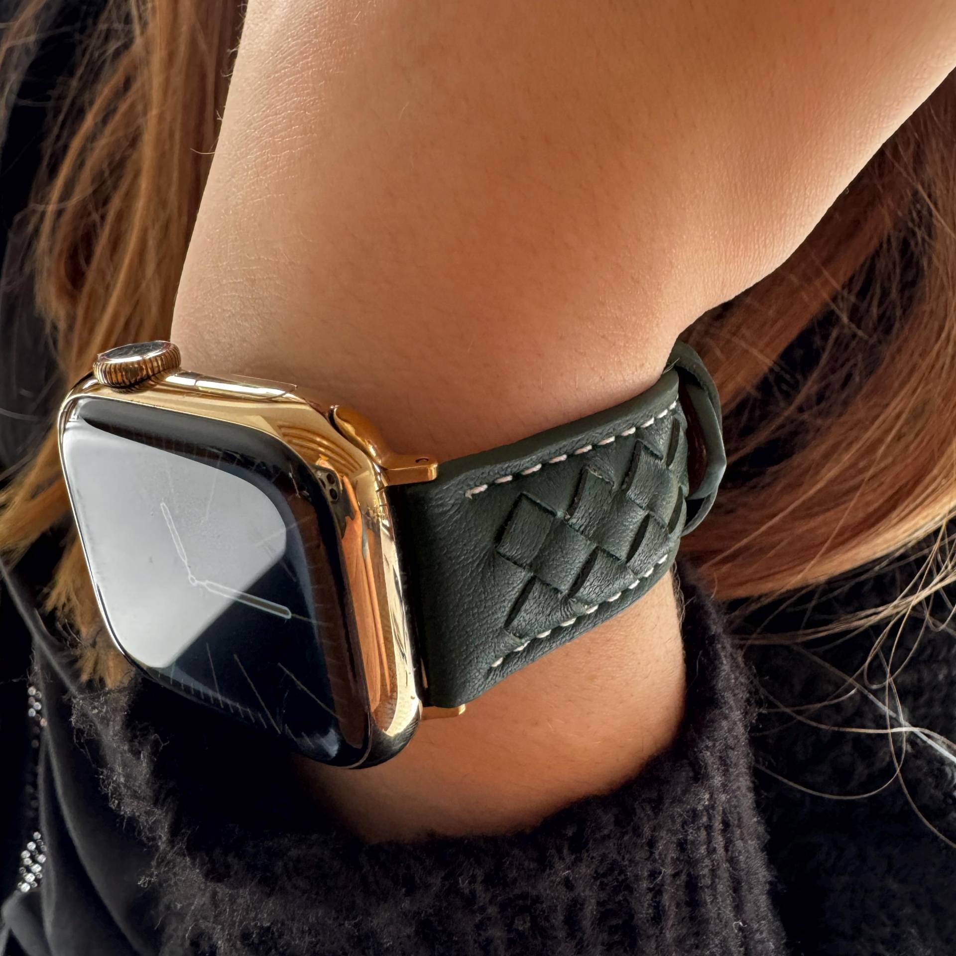 Für Apple Watch - Band Braid Weitere Farben Erhältlich Edelstahl Und Echtleder Allergikerfreundlich Für Apple Watch - Band Braid Weitere Farben Erhältlich Edelstahl Und Echtleder Allergikerfreundlich von fitjewelsDesign