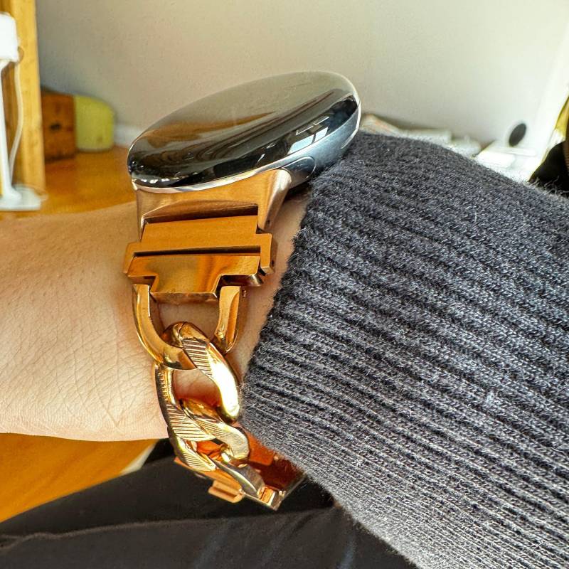 Für Google Pixel - Uhrarmband Chane Roségold Edelstahl Hypoallergen von fitjewelsDesign