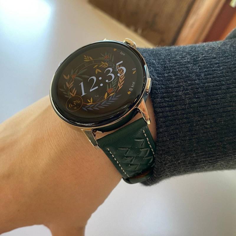 Für Huawei/Samsung Garmin Huami Amazfit - 20mm Uhrenband Braid Weitere Farben Edelstahl Und Genie-Leder Hypoallergen von fitjewelsDesign
