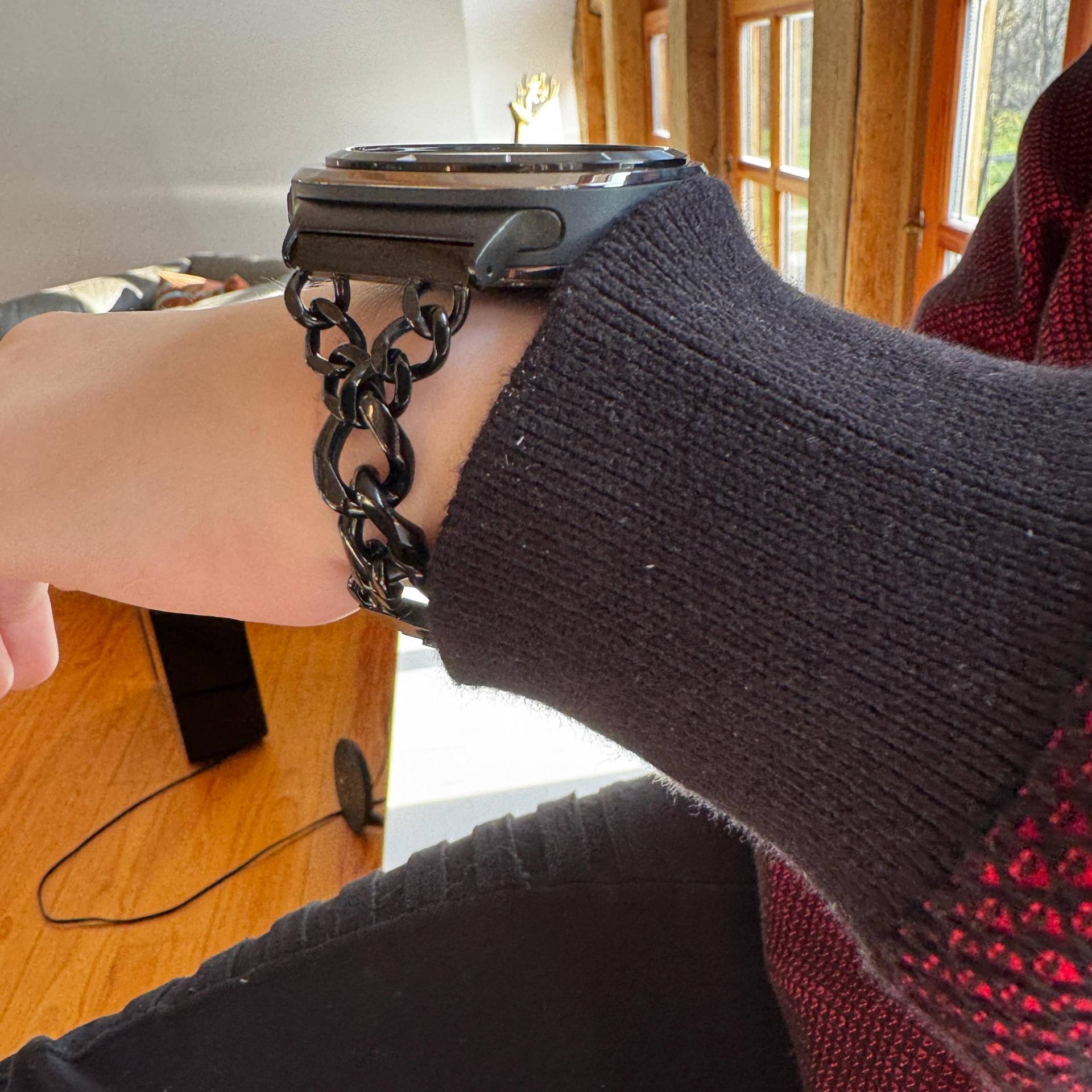 Für Samsung Galaxy Ultra - Armband Bond Schwarz Und Silber Edelstahl Hypoallergen von fitjewelsDesign