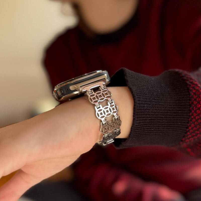 Für Samsung Galaxy Ultra Uhr - Blume Des Lebens Silber, Gold, Roségold Edelstahl Und Zirkoniasteine von fitjewelsDesign