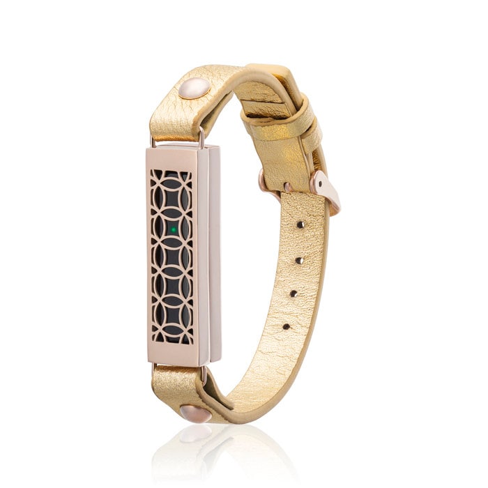 Fitbit Flex 2 - Armband Hyde Aus Stainless Steel Und Leder Gold/Rose Gold Fitbit Flex 2 - Armband Hyde Aus Stainless Steel Und Leder Gold/Rose Gold von fitjewelsSF