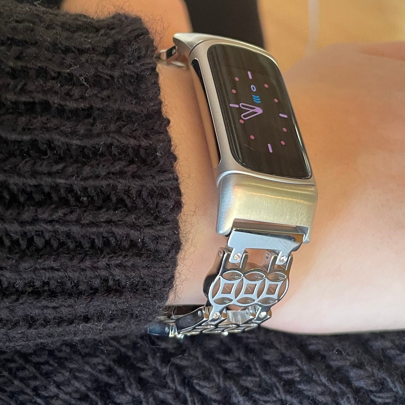 Für Fitbit Charge 6/5 4 3 Schmuckband Blume Des Lebens - Silber, Rose Gold Oder Tri-Color Für Fitbit Charge 6/5 4 3 Schmuckband Blume Des Lebens - Silber, Rose Gold Oder Tri-Color von fitjewelsSF