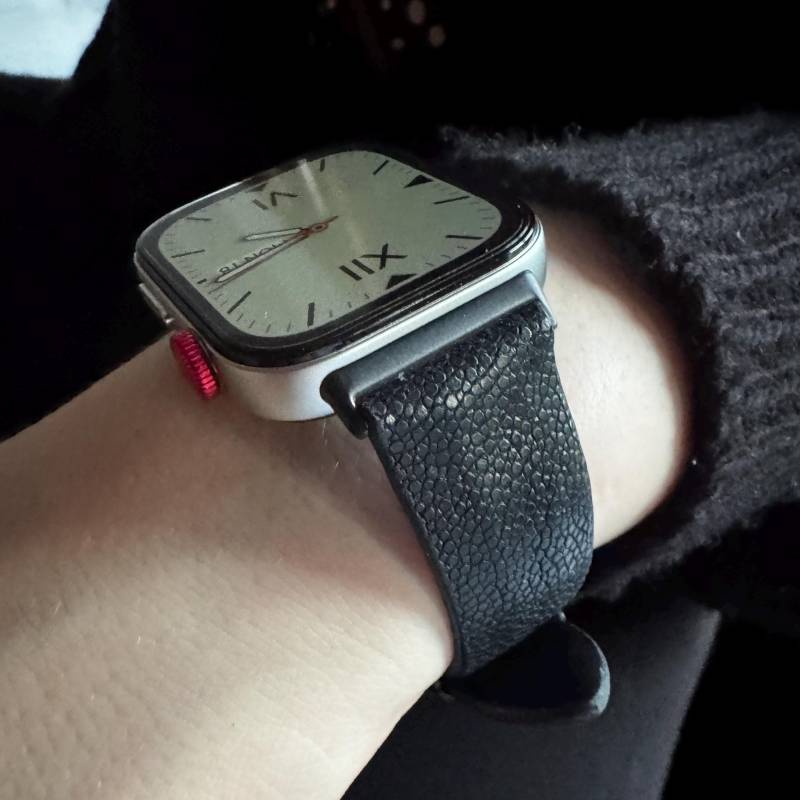 Huawei Uhr Fit3/Fit2 Fit1 Band Sray By Fitjewels - Schwarz Edelstahl Und Rochenleder Hypoallergen von fitjewelsSF