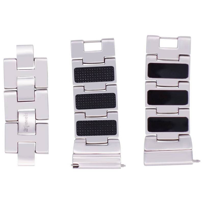 Wendbares Uhrenband - 22mm Carbon/ Schwarze Emaille Edelstahl Silber, Gold, Roségold Oder Schwarz Veredelt Wendbares Uhrenband - 22mm Carbon/ Schwarze Emaille Edelstahl Silber, Gold, Roségold Oder Schwarz Veredelt von fitjewelsSF