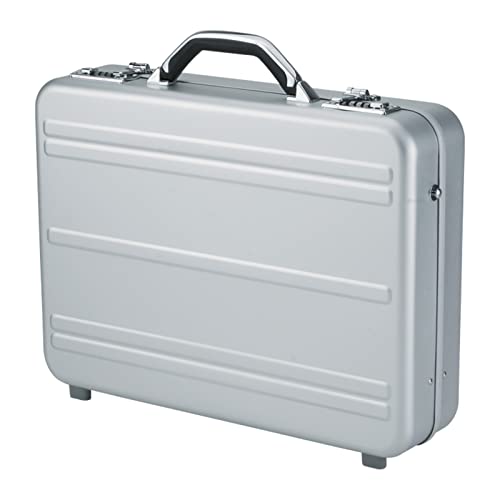 fixbag FB2045188 - Fahrrad-Attaché-Laptopkoffer mit Klickfix Kompakt Taschenschiene fürs Fahrrad, Aktenkoffer für Notebook und Tablet, Koffer aus Aluminium, ca. 34 x 45,5 x 11 cm, Silber von fixbag
