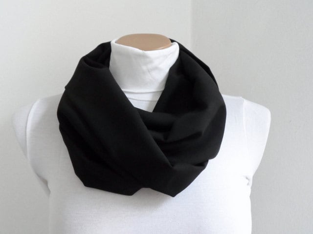 Grauer Rundschal Infinity Schal Loop Charcoal Grau Herren Damen Unisex von fizzaccessory