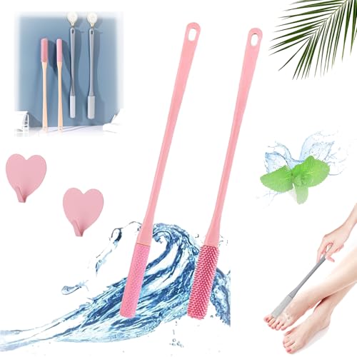 Finland6 Toe Gap Cleaning Brush Long Handled, Silicone Toe Crevice Soft Rubber Cleaner, Toe Scrubbers for Use In Shower, Exfoliating Brush in Shower for Foot Seniors, Elderly, Men and Women (1set-A) von fjaldjfu