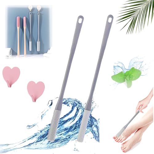 Finland6 Toe Gap Cleaning Brush Long Handled, Silicone Toe Crevice Soft Rubber Cleaner, Toe Scrubbers for Use In Shower, Exfoliating Brush in Shower for Foot Seniors, Elderly, Men and Women (1set-B) von fjaldjfu