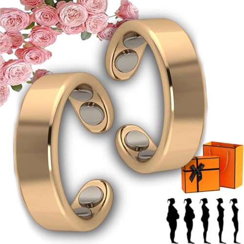 fjaldjfu Nevolta magnetring, Sömni Ring Damen Wechseljahre,Wechseljahreshilfe natürlich Verstellbare Magnetische Therapie Ringe für Männer und Frauen Entspannung, Schlafhilfe Müdigkeitsreduktion (L) von fjaldjfu