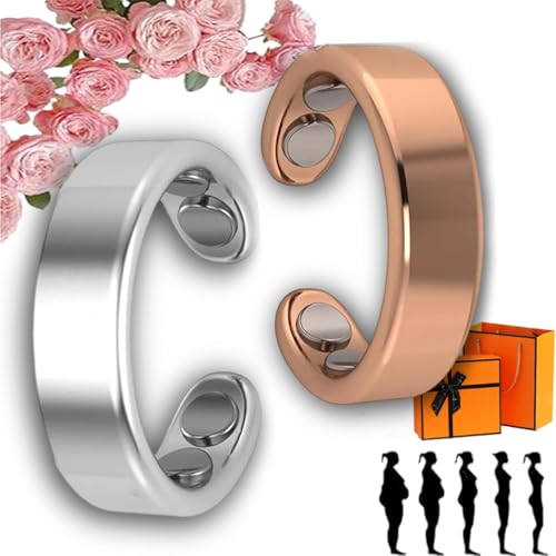 fjaldjfu Sömni Ring Damen Wechseljahre, 2025 Sömni Ring : Wechseljahreshilfe natürlich Verstellbare Magnetische Therapie Ringe für Männer und Frauen Entspannung, Schlafhilfe Müdigkeitsreduktion (E) von fjaldjfu