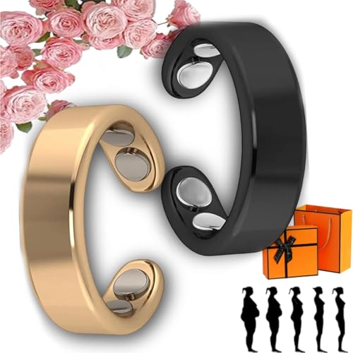 fjaldjfu Sömni Ring Damen Wechseljahre, 2025 Sömni Ring : Wechseljahreshilfe natürlich Verstellbare Magnetische Therapie Ringe für Männer und Frauen Entspannung, Schlafhilfe Müdigkeitsreduktion (I) von fjaldjfu