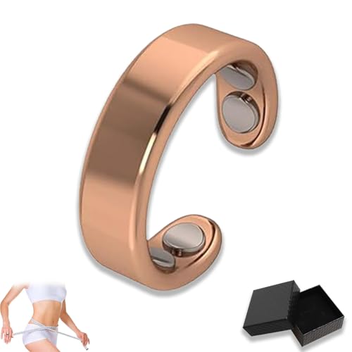 fjaldjfu Sömni Ring Damen Wechseljahre, Natürlicher und Verstellbarer Magnet Ringe Damen Wechseljahre, Ring Zum Abnehmen Entspannung, Schlafhilfe Müdigkeitsreduktion (1pc-b) von fjaldjfu