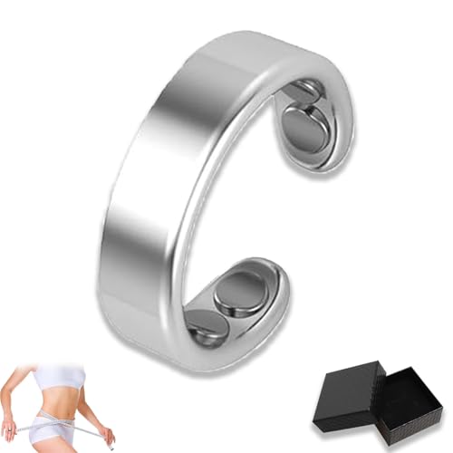 fjaldjfu Sömni Ring Damen Wechseljahre, Natürlicher und Verstellbarer Magnet Ringe Damen Wechseljahre, Ring Zum Abnehmen Entspannung, Schlafhilfe Müdigkeitsreduktion (1pc-d) von fjaldjfu